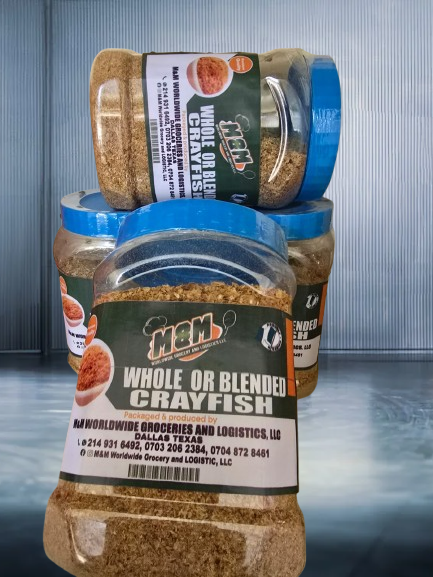 Crayfish (Whole or Blended) with variants.